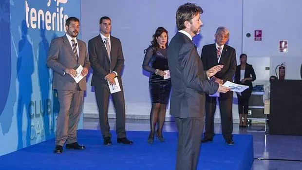 El presidente de Tenerife, Carlos Alonso, en un acto de promoción de inversiones