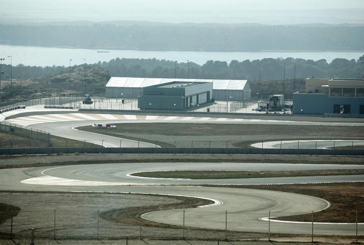 Vista de parte de las instalaciones de Motorland, en Alcañiz (Teruel)