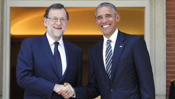 Rajoy recibe a Obama en el Palacio de La Moncloa