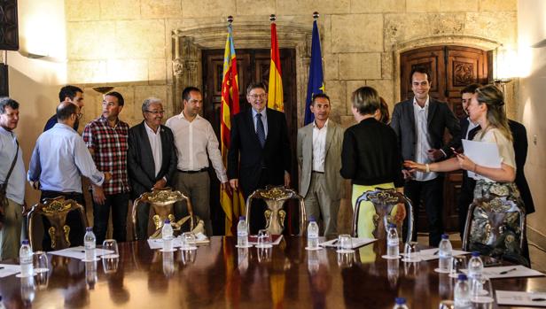 Imagen de la reunión celebrada en el Palau de la Generalitat