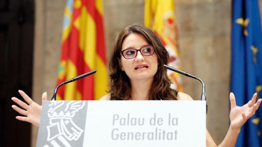 Imagen de Mónica Oltra en el Palau de la Generalitat