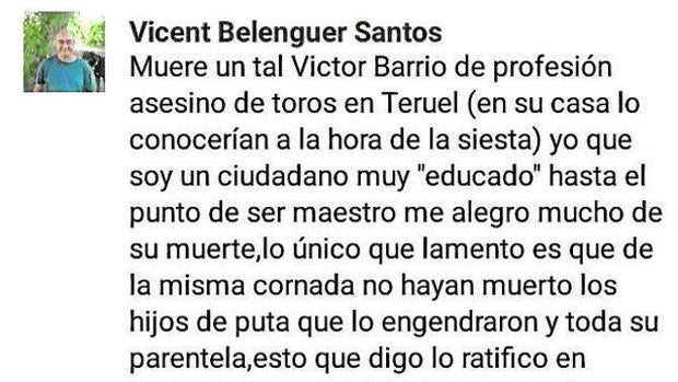 Imagen del mensaje de Vicent Belenguer