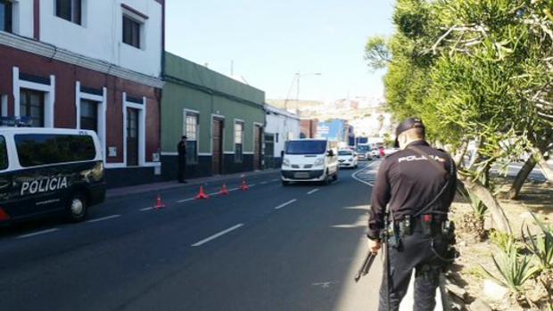 Control de Policía en Jinámar