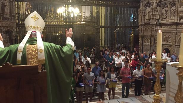 Misa con los jóvenes celebrada en la catedral el pasado domingo