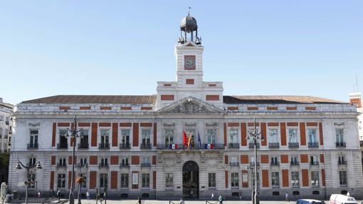 Real Casa de Correos, sede de la Comunidad de Madrid, esta mañana