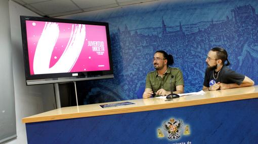 Javier Pérez y Diego Mejías durante la presentación de los conciertos