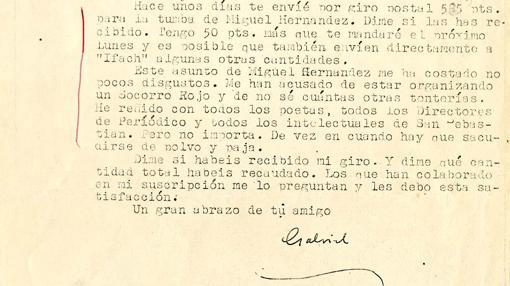 Respuesta de Celaya con la buena nueva de la exitosa cuestación