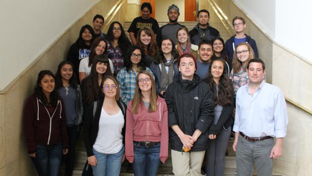 El grupo de alumnos que participan en el programa de León