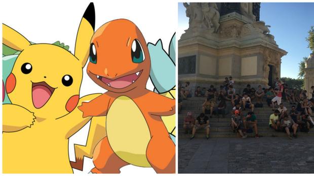 Jugadores de Pokémon Go en El Retiro