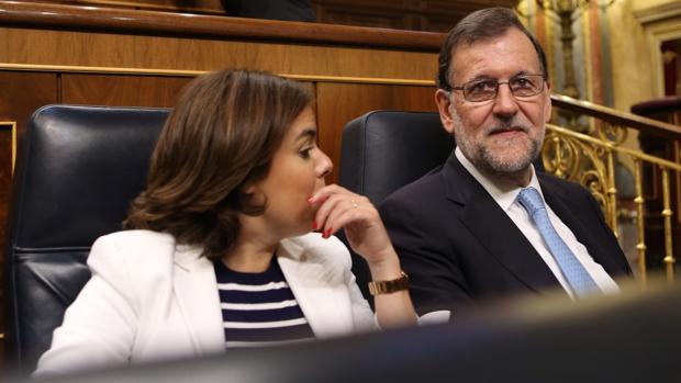 Sáenz de Santamaría y Mariano Rajoy