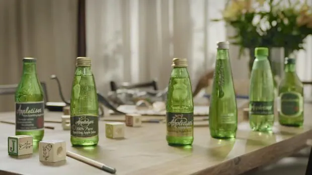 Los diferentes formatos de botellas en los últimos 50 años de Appeltiser