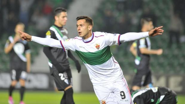 Un lance del partido Elche CF-Córdoba de la pasada temporada