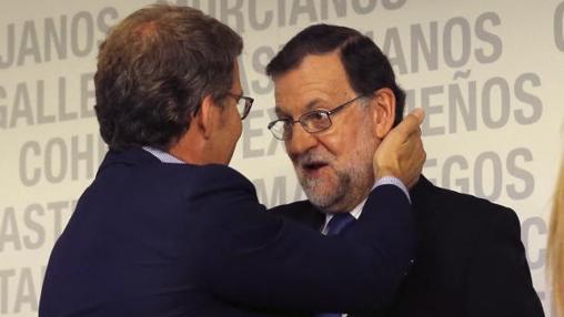 Feijóoy Rajoy en uno de sus últimos encuentros públicos