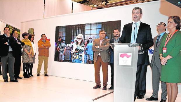 Gutiérrez durante su intervención en la pasada Feria de Turismo Fitur