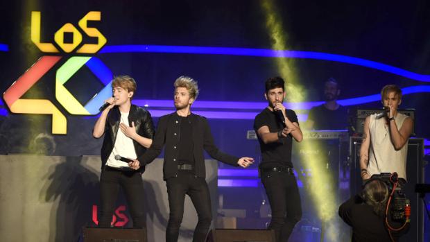 Una de las actuacione s de Auryn en los conciertos de Los40