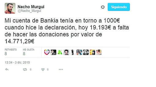 Murgui niega ahora el dinero en el banco que reconoció tener en 2015