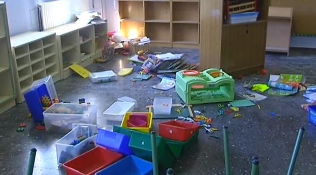 Tres niños de 11 años destrozan su colegio para no volver a clase