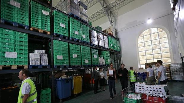 Almacén del Banco de Alimentos en Madrid