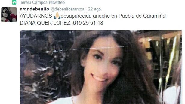 Los famosos se vuelcan en la búsqueda de la joven desaparecida en Galicia
