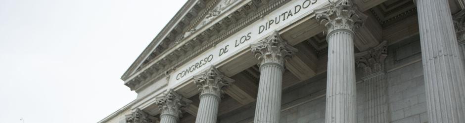 Fachada del Congreso de los Diputados, en Madrid