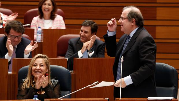 El presidente Herrera durante una de sus intervenciones en el pleno de este martes