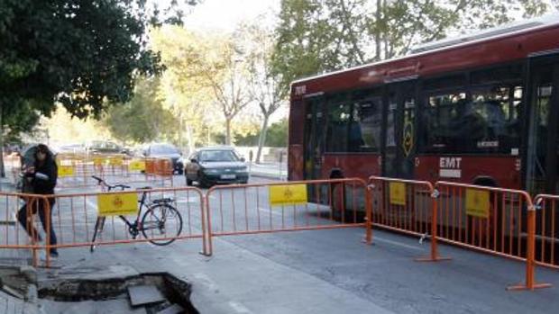 Paseo de la Petxina, en Valencian, donde ha sido localizado el detenido con su hijo