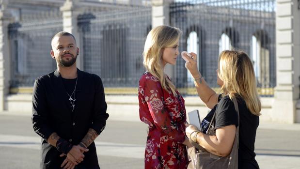 Joanna Krupa, durante el rodaje de bienvenida del programa en el Palacio Real