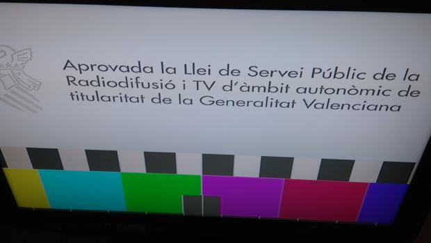Imagen de la emisión actual de la televisión valenciana