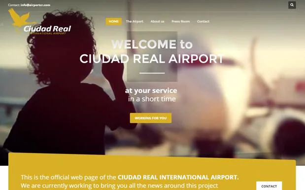 Página de inicio del aeropuerto de Ciudad Real