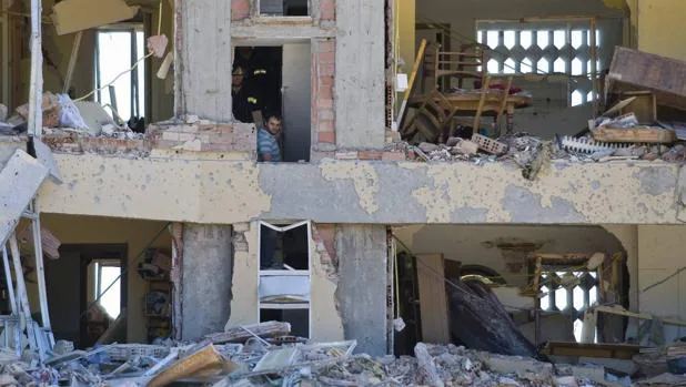 Casa cuartel de la Guardia Civil de Burgos tras el atentado