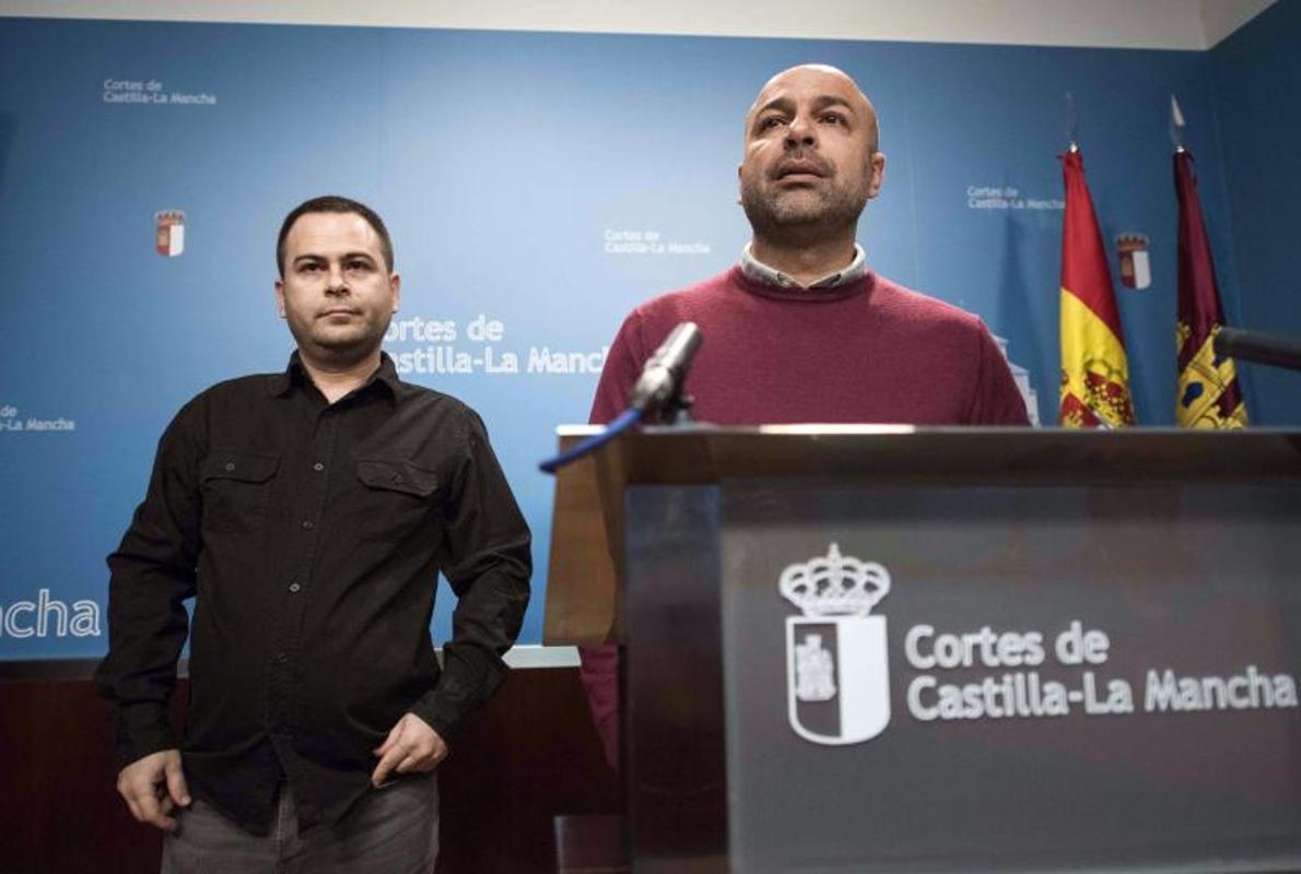 David Llorente y José García Molina, diputados de Podemos en las Cortes de Castilla-La Mancha