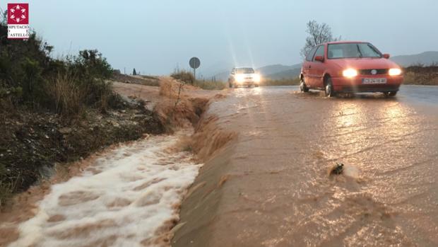 Imagen difundida en Twitter por Emergencias de la Generalitat de la lluvia en la provincia de Castellón