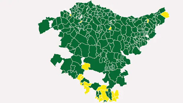 Solo en 22 municipios no se imponen los nacionalistas vascos