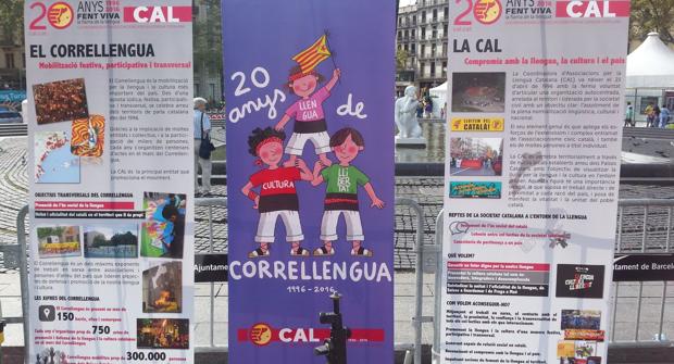 Imagen de los carteles anunciadores del «Correllengua 2016»