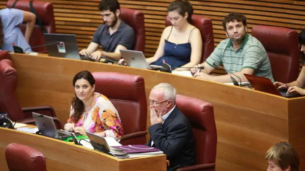 Image de archivo de los diputados de Podemos en las Cortes Valencianas