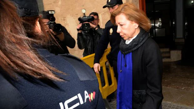 Maria Antònia Munar, en los juzgados de Palma de Mallorca en marzo de 2014