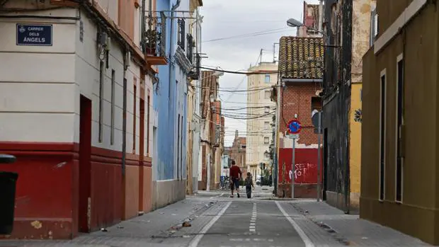 Imagen de una de las calles del barrio del Cabanyal
