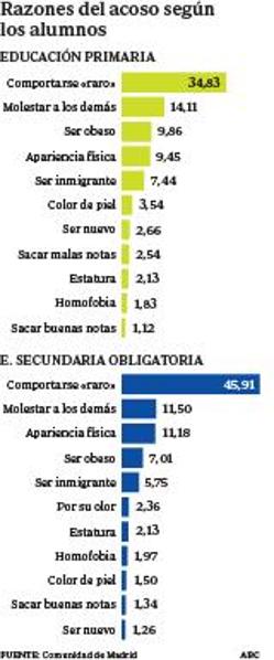 Ser «raro», obeso o inmigrante, los casos más frecuentes de acoso escolar