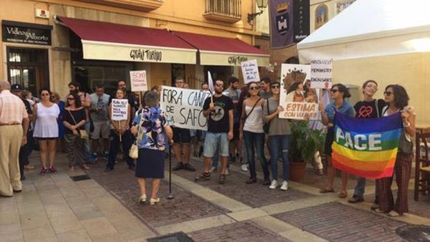 Imagen de la concentración en Gandia el pasado lunes