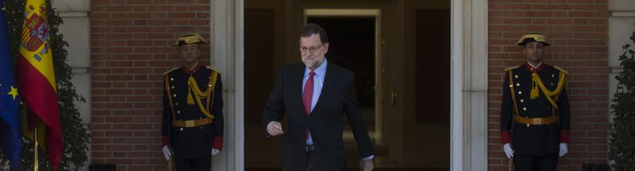 Mariano Rajoy, este viernes pasado en el Palacio de la Moncloa