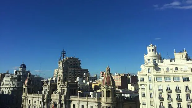 Imagen del cielo de Valencia, esta mañana
