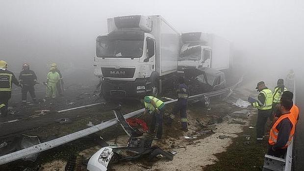 Accidente en la carretera en julio de 2014