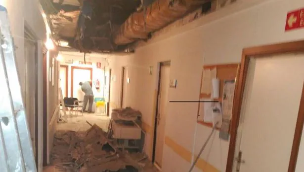 Derrumbe del falso techo de un pasillo en el departamento de Medicina Nuclear del Doce de Octubre