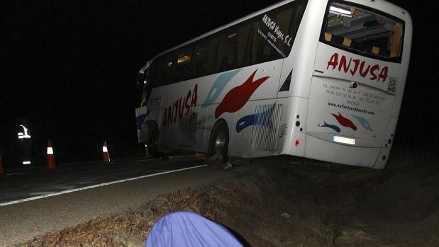 Imagen del suceso del accidente en Soria en el que viajaba el Tau Castellón
