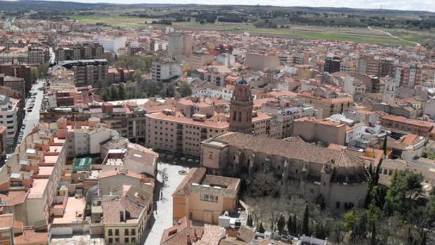 Vista panorámica de la ciudad albaceteña de Almansa