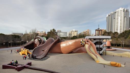 Imagen del Parque Gúlliver, en el cauce del Turia