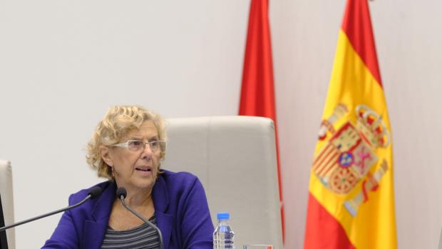 Carmena, en el pleno de ayer