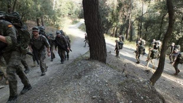 Maniobras del Ejército en la sierra de Collserola