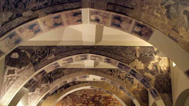 Los frescos románicos de Sijena se exhiben en el Museo Nacional de Arte de Cataluña (MNAC)