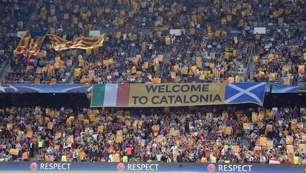 Imagen de un partido de Liga de Campeones disputado en el Camp Nou el pasado mes de septiembre